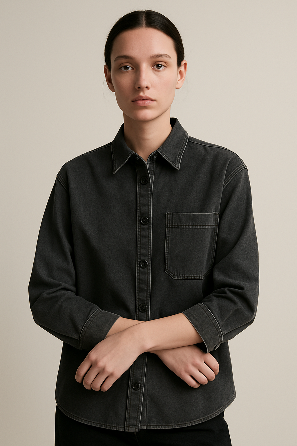 Iris | Boxy Denim Shirt